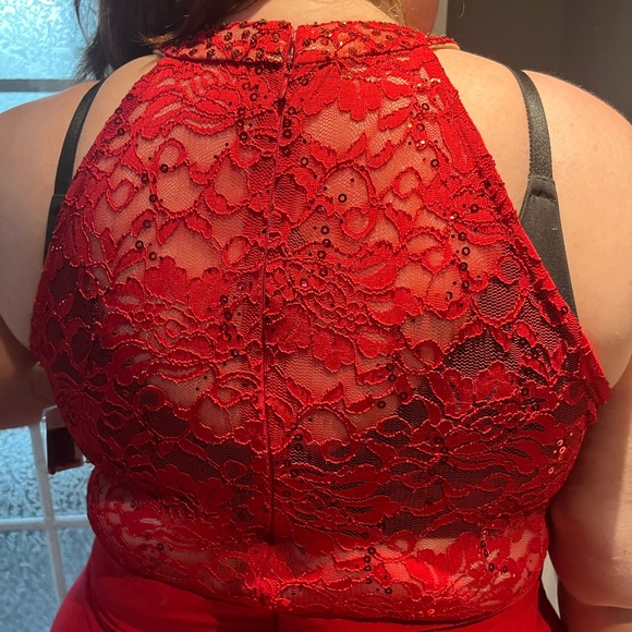 NWT US 16 Addition Elle Evening/Formal Red Dress - Picture 4 of 14
